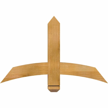 Ekena Millwork Bellingham Rough Sawn Timber Gable Bracket, Western Red Cedar, 36"W x 23"H x 4"D x 4"F, 15/12 Pitch GBW036X23X0404BEL00RWR